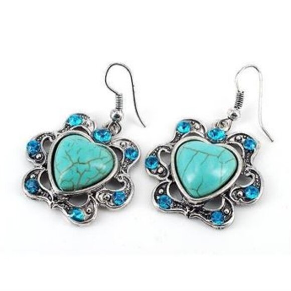 $50 for a set Turquoise Owl Bracelet $29.95 Turquoise Earrings $19.95 - Picture 3 of 14